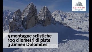 5 montagne sciistiche  3 Zinnen Dolomites [upl. by Hahnert]