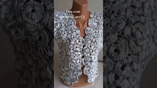 Crochet Vest Womencrochetirishcrochetirishlacefashioncrochetmotifvest [upl. by Nickolai]