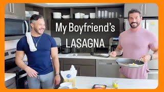 COOKING HANGOUTS  My Boyfriends Lasagna [upl. by Oigaib220]