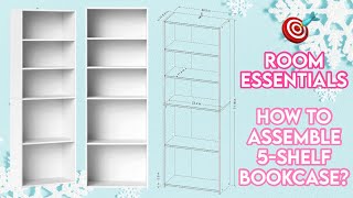 HOW TO ASSEMBLE TARGET’S ROOM ESSENTIALS 5SHELF BOOKCASE I TheGarcias [upl. by Ahsirkal]