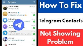 How To Fix Telegram Contacts Not Showing Problem [upl. by Nodyarg]