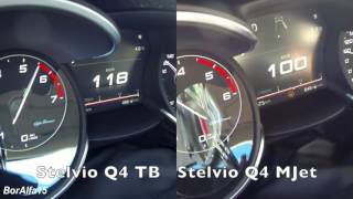 Alfa Romeo Stelvio 20 TBI  280HP  vs 22 JTDm  210HP   Acceleration [upl. by Freeman]