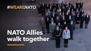 NATO Allies walk together  NATOs 70th anniversary [upl. by Meggy]