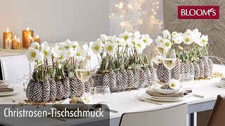 ChristrosenTischschmuck  Weihnachtsdeko  christmas decoration  BLOOM’s Floristik [upl. by Uot]