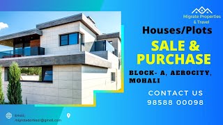 Sell amp Buy property in Aerocity  Block A  Mohali  Plots 100 gaj 110 gaj [upl. by Eeliah]