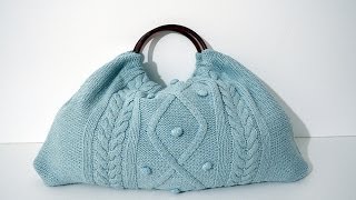 DIY How to make a sweater bag  Turn a Jumper  Sweater into Bag  Craftbrulee [upl. by Fishbein]