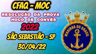 PROVA do dia 300422 CFAQMOC SÃO SEBASTIÃO SP MOÇO DE CONVÉS QUESTÃO DE NOTAÇÃO CIENTÍFICA [upl. by Idak]