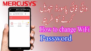 How to change Wifi Password on Mobile Phone Mercusys [upl. by Ilac681]