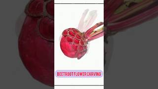 Art In Beetroot Rose Flower  Vegetable Carving Garnish  Simple Beetroot New Design Curved Flower [upl. by Luna]