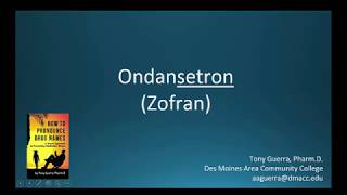 CC How to Pronounce ondansetron Zofran Backbuilding Pharmacology [upl. by Ennaus]