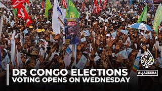 DR Congo elections Voters go to the polls on Wednesday [upl. by Aibara]