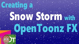 Creating a snow storm using the particle effects in OpenToonz [upl. by Alaaj]