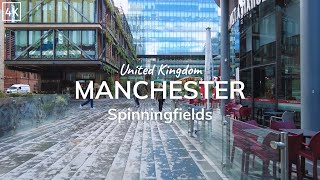 Manchester Walking Tour 4K  Northern Quarter to Spinningfields  Manchester City Centre 60fps [upl. by Alamak]