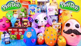 Play Doh Eggs Surprise Toys Videos Kidrobot BFF Marvel Vinylmations Little Mermaid Toy Surprise DCTC [upl. by Jarrett]