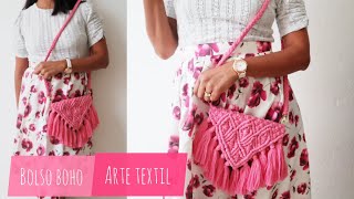 Bolso boho de Macramé tu próximo proyecto de arte textil [upl. by Ennalorac]