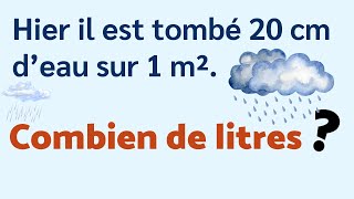 20 cm de pluie par m² Cest combien de litres [upl. by Erodaeht]