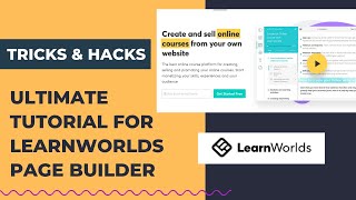 How To Use Learnworlds Page Builder  FREE Online Courses Platform  Best Online Learning Platforms [upl. by Aneehsor]