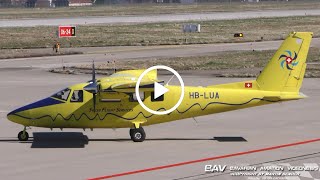 Partenavia P68C Victor  Swiss Flight Services HBLUA  takeoff at Memmingen Airport [upl. by Constantia38]