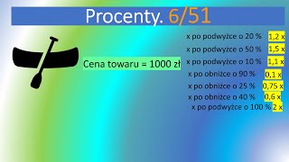 6str51 Cena kajaka wynosiła 1000 zł Cenę podniesiono najpierw o 20 a następnie o 15 Ile kosztu [upl. by Yeliak]