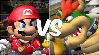 Mario Strikers Charged  Mario vs Bowser  Wii Gameplay 720p60fps [upl. by Enrobyalc545]