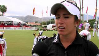 Gerina Pillers Second Round Interview at the Kraft Nabisco Championship [upl. by Leohcin]