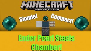 Simple and Compact Ender Pearl Stasis Chamber Minecraft Bedrock 116 Tutorial [upl. by Kiehl]