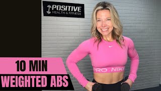 10 MIN WEIGHTED AB WORKOUT [upl. by Anilehs626]