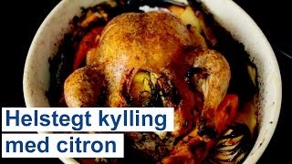 Opskrift Helstegt kylling med citron hvidløg og rodfrugter  REMA 1000 Danmark [upl. by Servais]