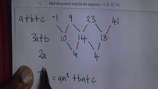 Grade 11 Mathematics Quadratic Sequences [upl. by Woodring212]