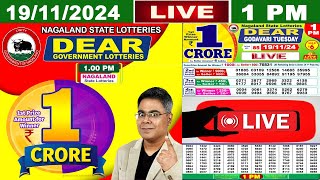 LIVE Lottery 100 PM Dear Nagaland state lottery live draw result 19112024  Lottery live [upl. by Anay]