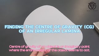 Finding the centre of gravity of an irregular lamina [upl. by Nanice635]