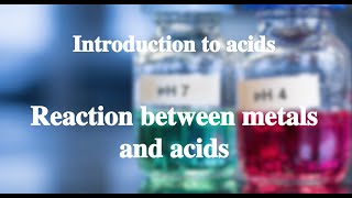 141 Reaction between metals and acids丨Introduction of acids [upl. by Oneg]