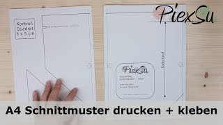 Nähanleitung  A4 Schnittmuster drucken und schneller kleben  Gewinnerbekanntgabe  PiexSu [upl. by Astera151]