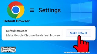 How to make Google Chrome your default browser  Windows 10 [upl. by Ardnwahs90]