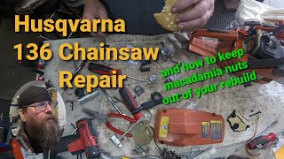 Husqvarna 136 Chainsaw Carb Rebuild [upl. by Alrats504]