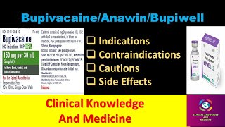 BupivacaineAnawinBupiwell 05mg Injection  Indications Contraindications Caution Side effects [upl. by Farmelo843]