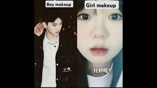 Girl and boy makeup transformations challenge makeup boy viral short [upl. by Pavier742]