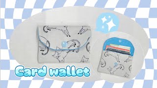 DIY  Handmade card wallet  핸드메이드 카드 지갑 만들기  카드 지갑 만들기  재봉틀 배우기  지갑 만들기  지갑 추천 🩵 [upl. by Ambrosane439]