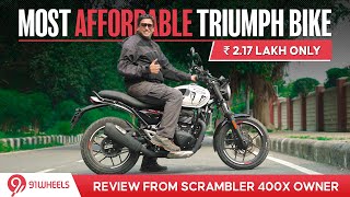 First Ride Review of Triumph Speed T4 400cc  Most Affordable Triumph Motorcycle in India [upl. by Lionel]