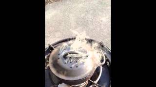 Cast Iron Dutch Oven Smoker Demo [upl. by Nimesay]