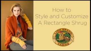 How to Style and Customize a Rectangle Shrug [upl. by Minne]