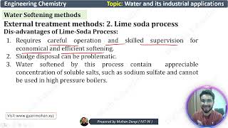 advantages and disadvantages of the lime soda process [upl. by Beach]