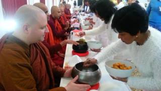 Meal offering to Buddhist monks Sri Lankan style [upl. by Eras]