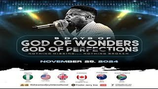 5 DAYS OF GOD OF WONDERS GOD OF PERFECTIONS  NSPPD  25TH NOVEMBER 2024 [upl. by Hadeis]