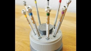 BERGEON 5970 Watchmakers Set of 9 Screwdrivers in Rotating Base Stand [upl. by Otte]