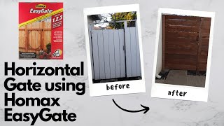 DIY New Horizontal Gate with Homax Easygate Kit TimeLapse  Backyard Remodel  Part 3 [upl. by Ayekat589]