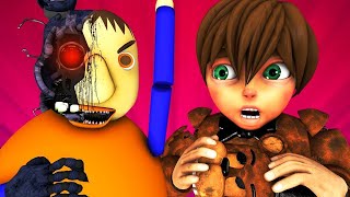 Baldi vs FNAF 4 El Origen De Animatrónicos Español Five Nights at Freddy’s Parodia Animada 3D [upl. by Duarte]