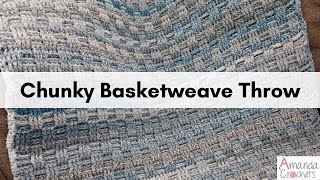 Chunky Basketweave Throw  Crochet Throw Blanket  Chunky and Warm Blanket [upl. by Isbella335]