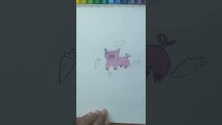 How to draw cute Pig step by step  Pig drawing easy shorts art drawing hehjabinart [upl. by Lowenstein720]