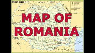 map of Romania  harta Romaniei [upl. by Olwena822]